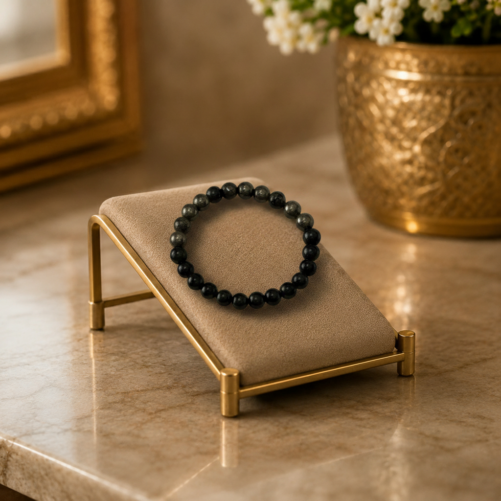 Pyrite & Black Tourmaline Bracelet