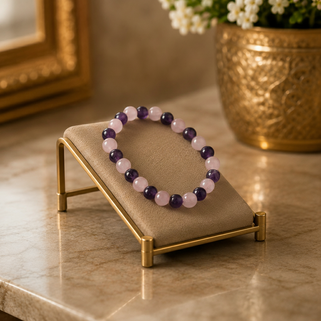 Rose Quartz & Amethyst Bracelet