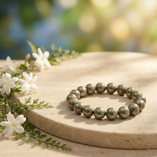 Energised Raw Pyrite Bracelet - 10x Stronger