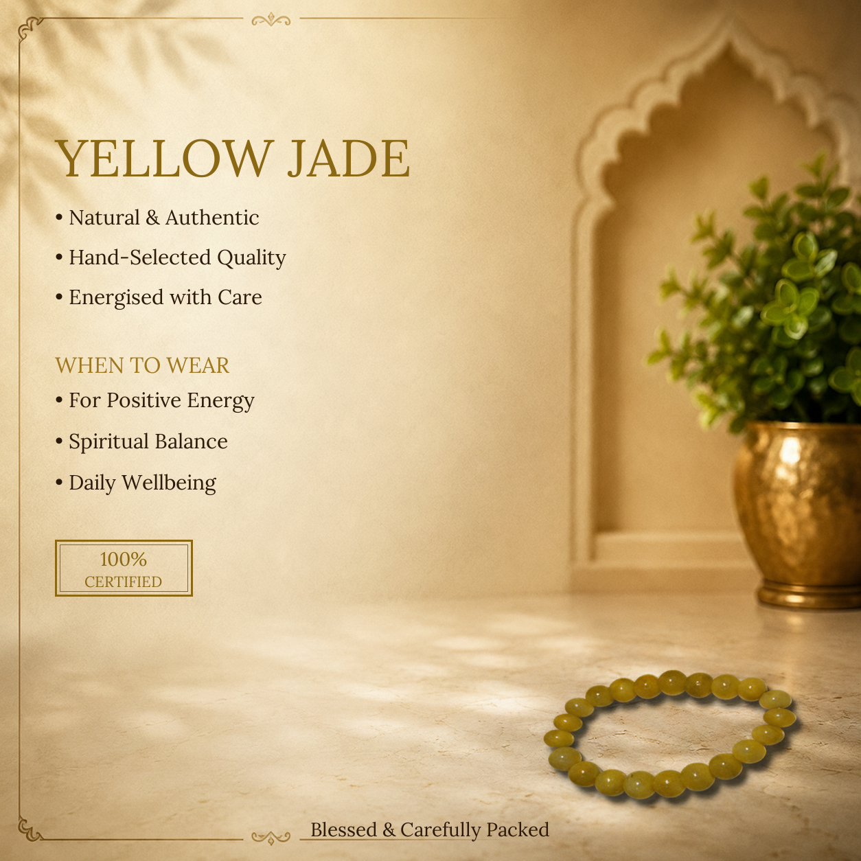 Yellow Jade Bracelet - image 2